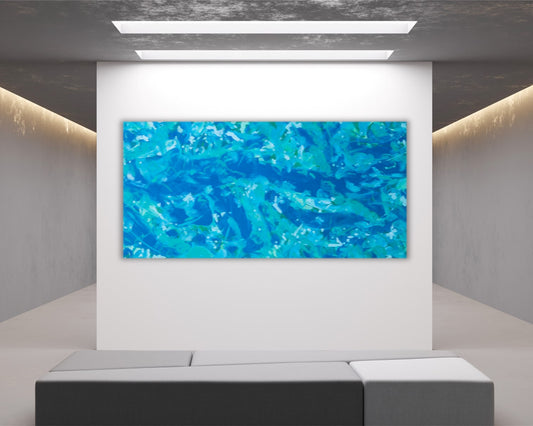 Hidden Hindsight - Original Abstract Painting in Austin Texas 24" x 48"