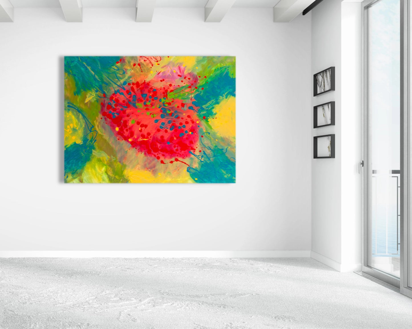 Homeless Heart - Original Abstract Painting in Austin Texas 30" x 40"