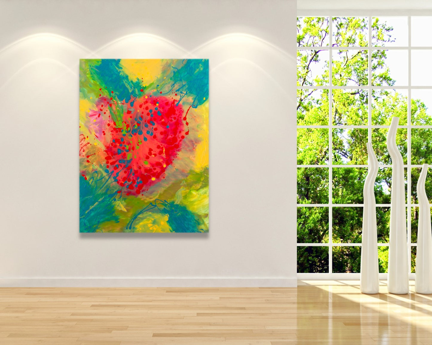 Homeless Heart - Original Abstract Painting in Austin Texas 30" x 40"
