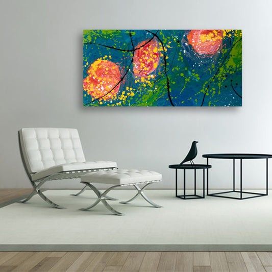 Hysterical Harassment - Original Abstract Painting in Austin Texas 24" x 48"