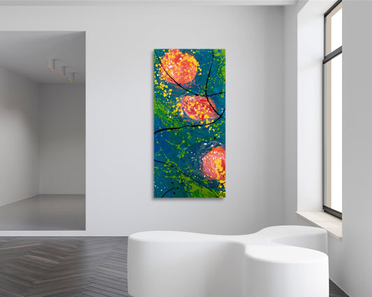 Hysterical Harassment - Original Abstract Painting in Austin Texas 24" x 48"