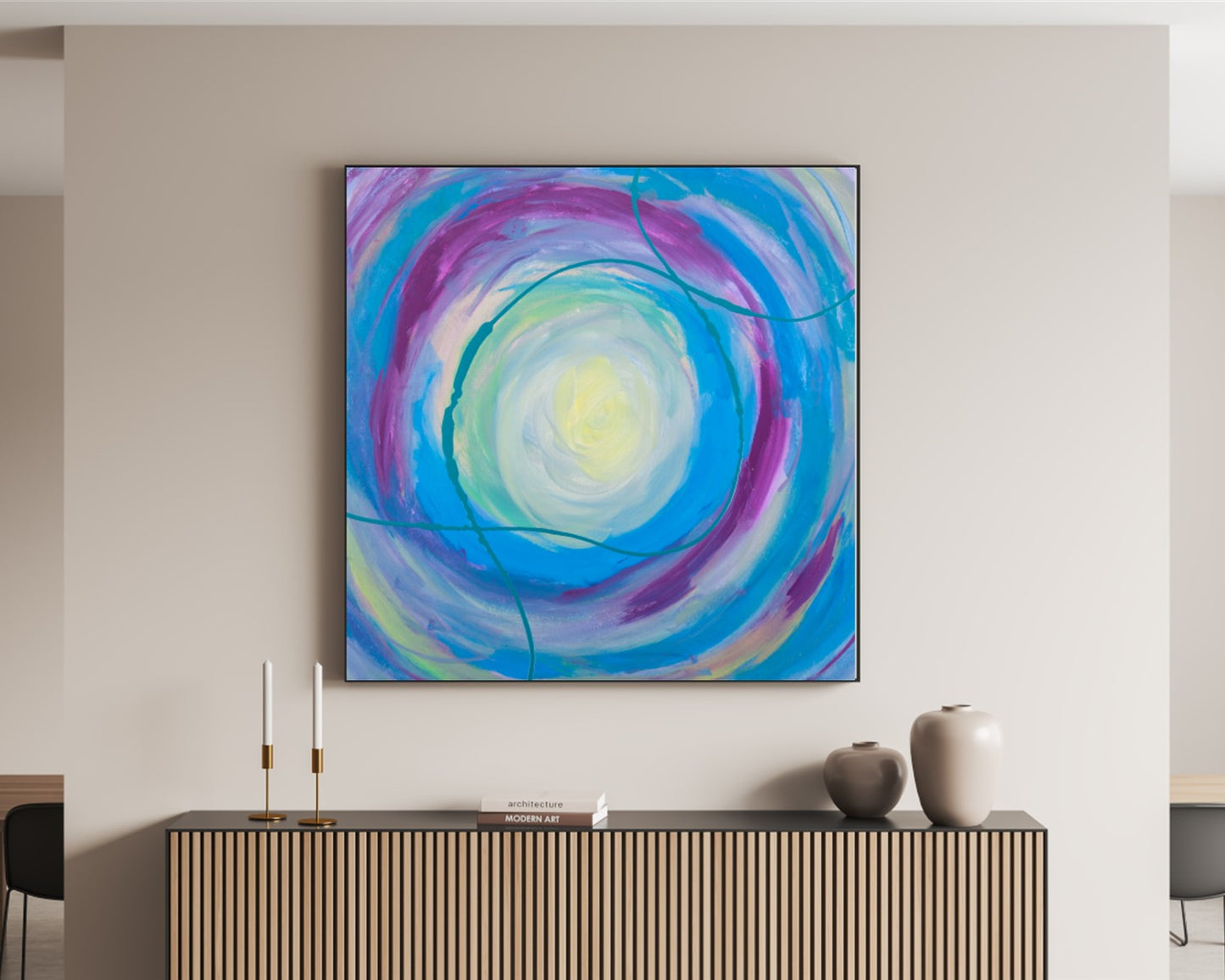 Mingled Jingles - Original Abstract Painting in Austin Texas 24" x 24"