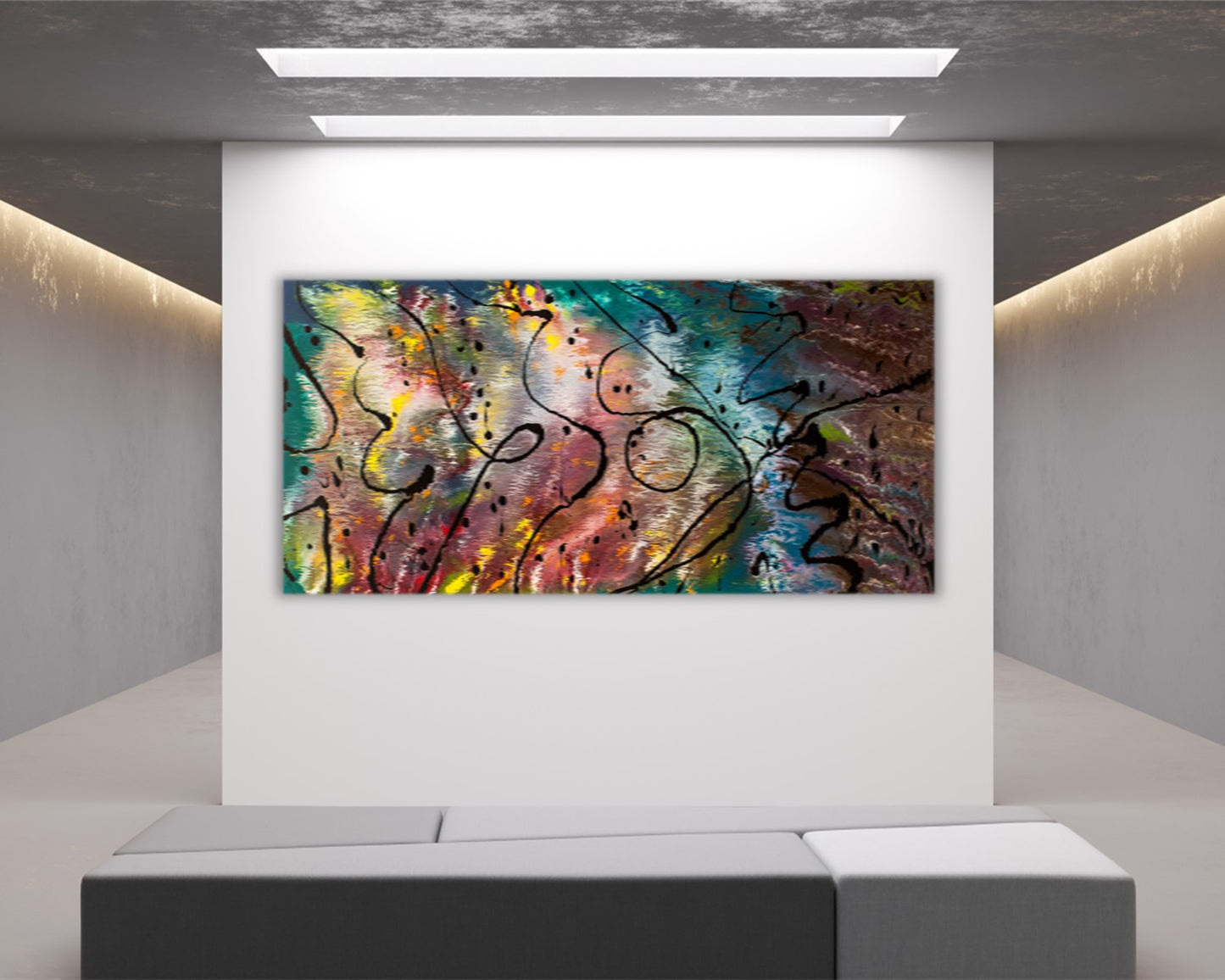 Mossy Moth - Abstract Art Print - Earthy Tones