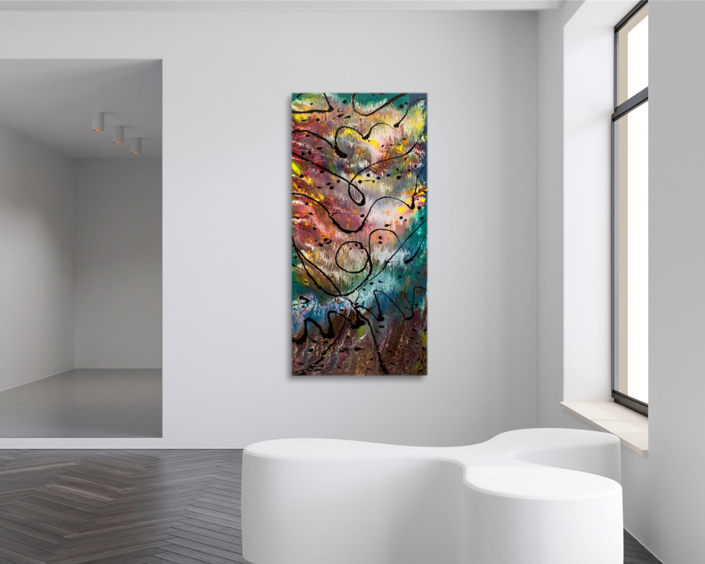 Mossy Moth - Abstract Art Print - Earthy Tones