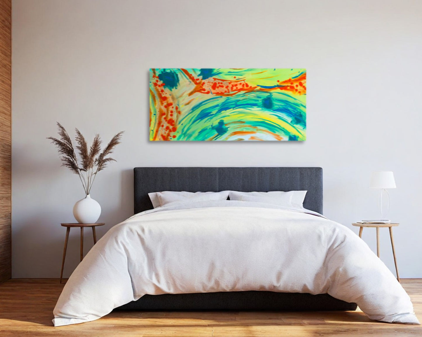 Origami Honey - Original Abstract Painting in Austin Texas 24" x 48"