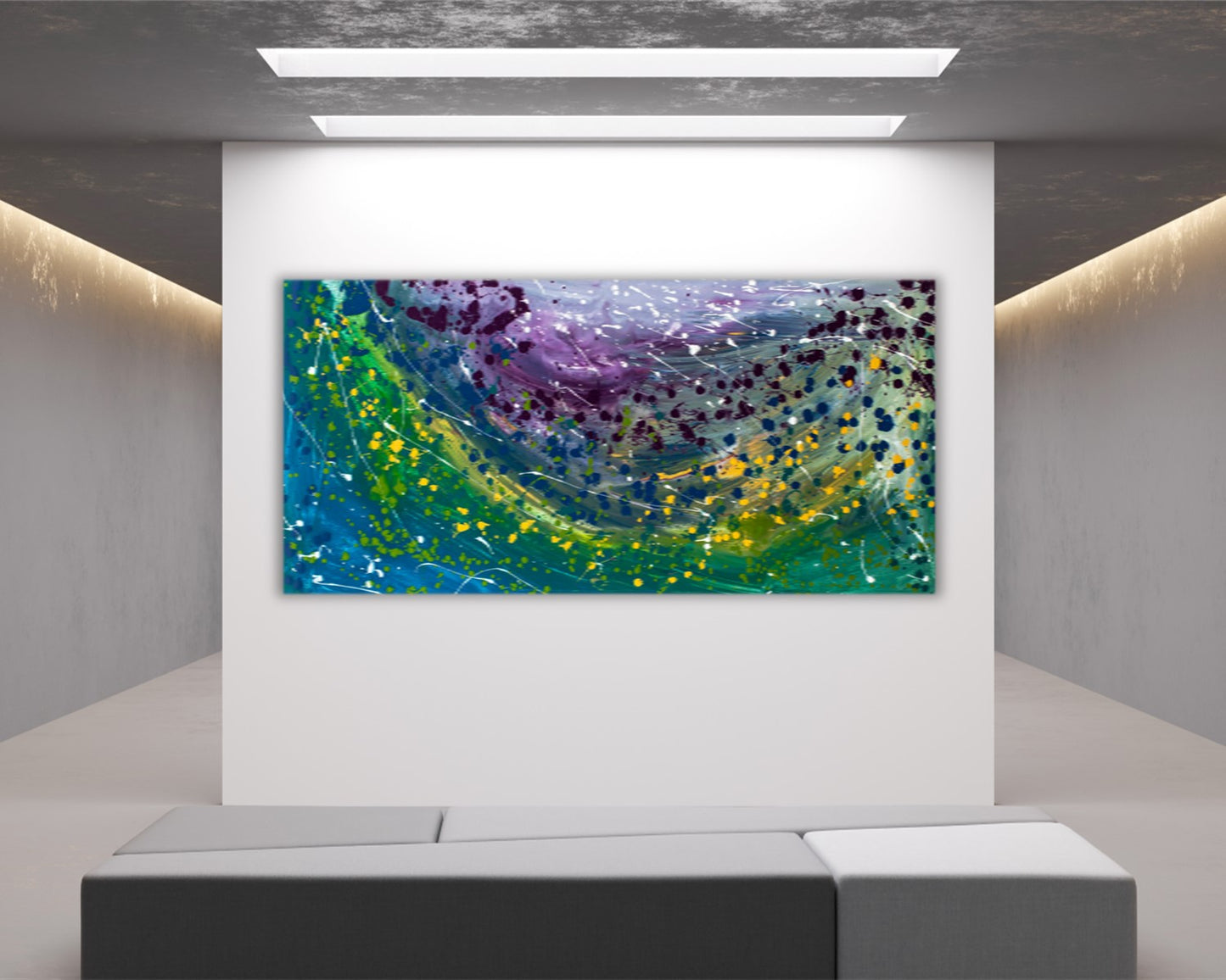 Poisoned Fantasy - Abstract Original Painting in Austin Texas 24" x 48"
