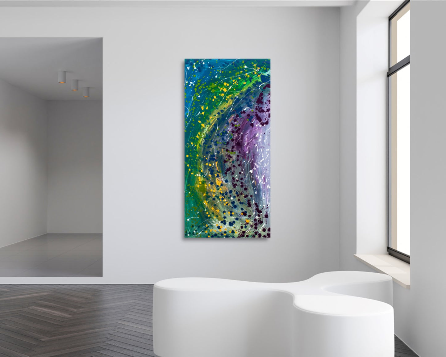 Poisoned Fantasy - Abstract Original Painting in Austin Texas 24" x 48"