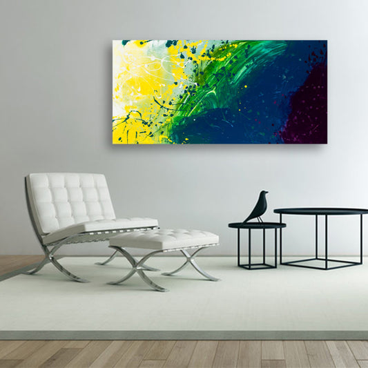Raunchy Interruption - Original Abstract Painting in Austin Texas 24" x 48"