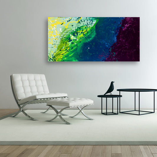 Reckless Disruption - Original Abstract Painting in Austin Texas 24" x 48"