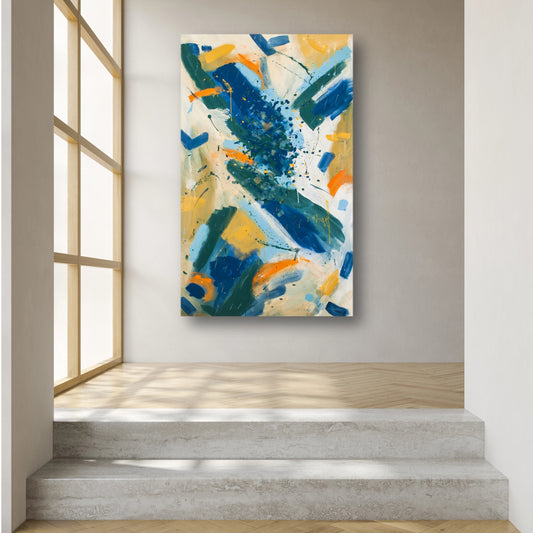 Remarkable Rigmarole - Original Abstract Painting in Austin Texas 30" x 48"