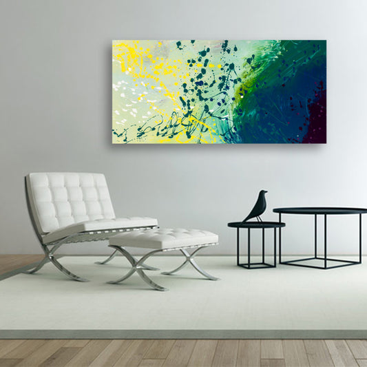 Rumpled Eruption - Original Abstract Painting in Austin Texas 24" x 48"