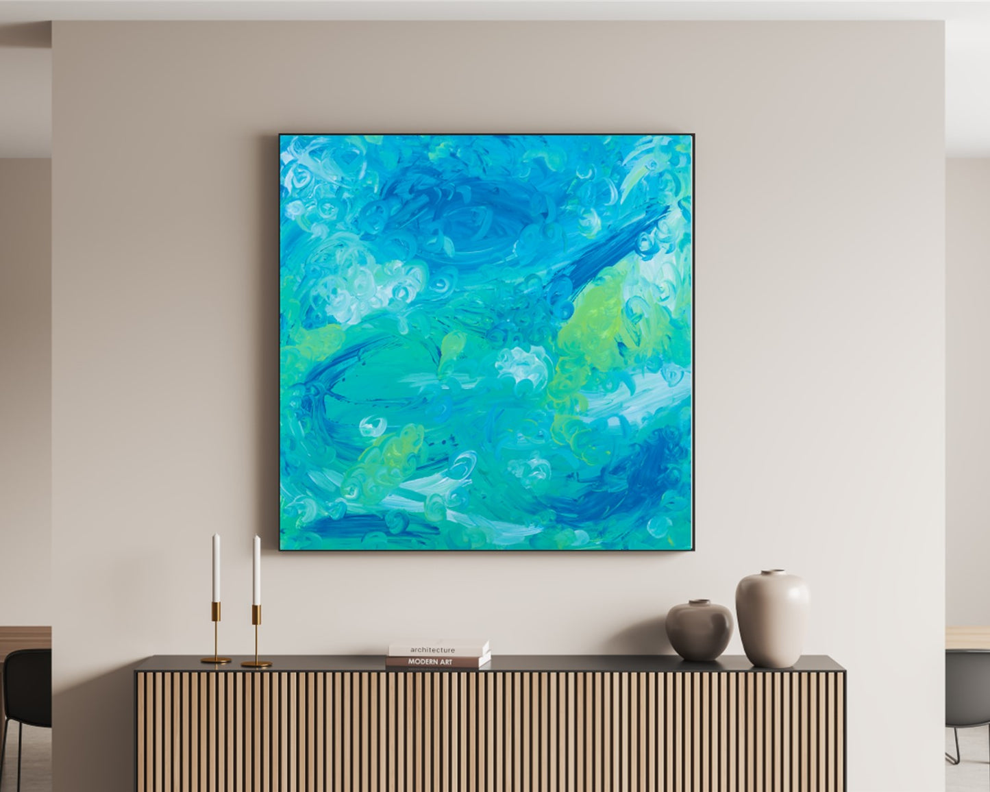 Seasoned Scenario - Original Abstract Painting in Austin Texas 24" x 24"