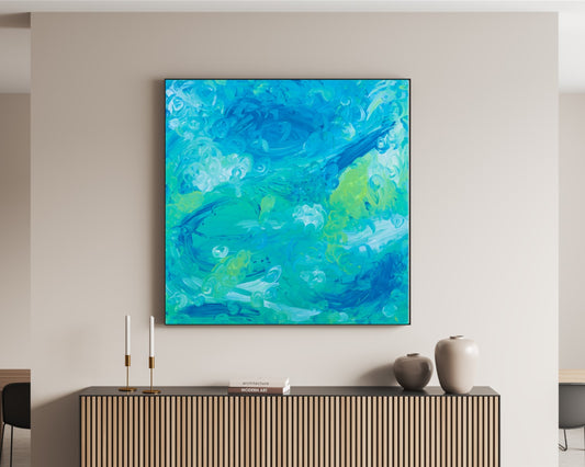 Seasoned Scenario - Original Abstract Painting in Austin Texas 24" x 24"