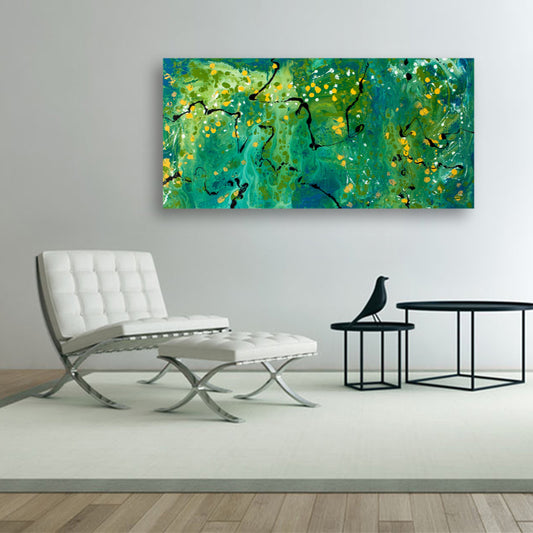 Silent Blanket - Original Abstract Painting in Austin Texas 24" x 48"
