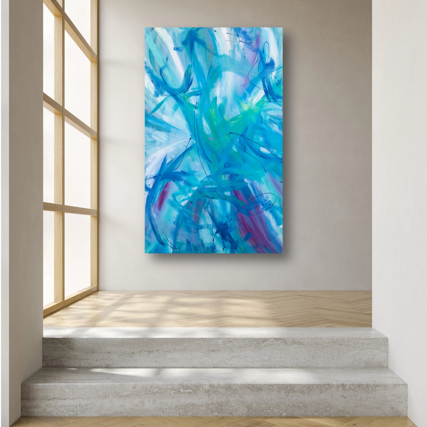 Spontaneous Splendor  - Original Abstract Painting in Austin Texas 30" x 48"