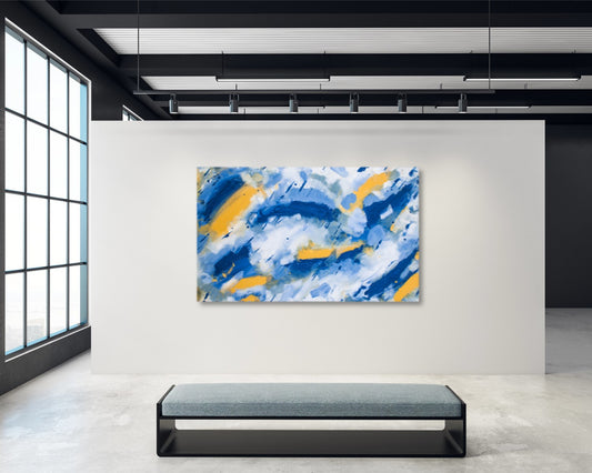 Supreme Sufferage - Original Abstract Painting in Austin Texas 30" x 48"