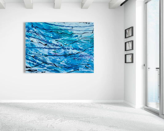 Synthetic Swill - Original Abstract Painting in Austin Texas 30" x 40"