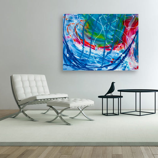 Terrifying Stillness - Original Abstract Painting in Austin Texas 30" x 40"