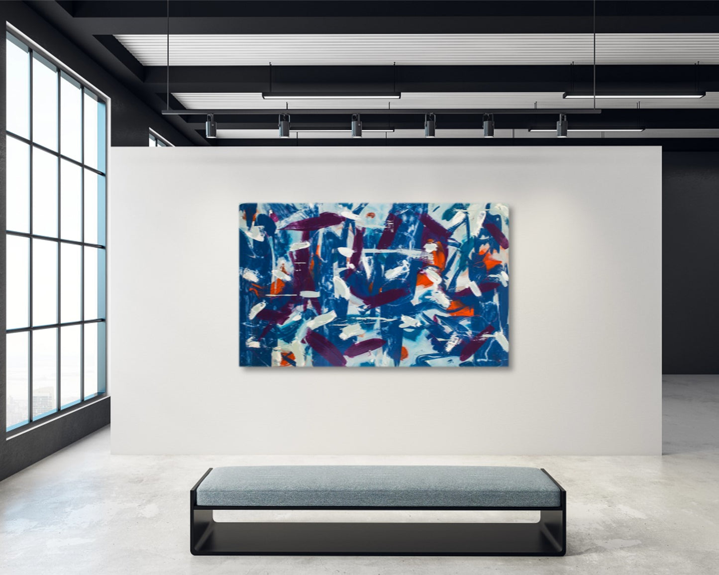 Unimpeachably Cumbersome - Original Abstract Painting in Austin Texas 30" x 48"
