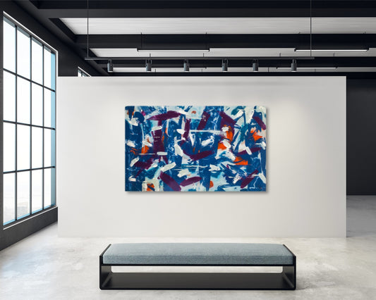 Unimpeachably Cumbersome - Original Abstract Painting in Austin Texas 30" x 48"