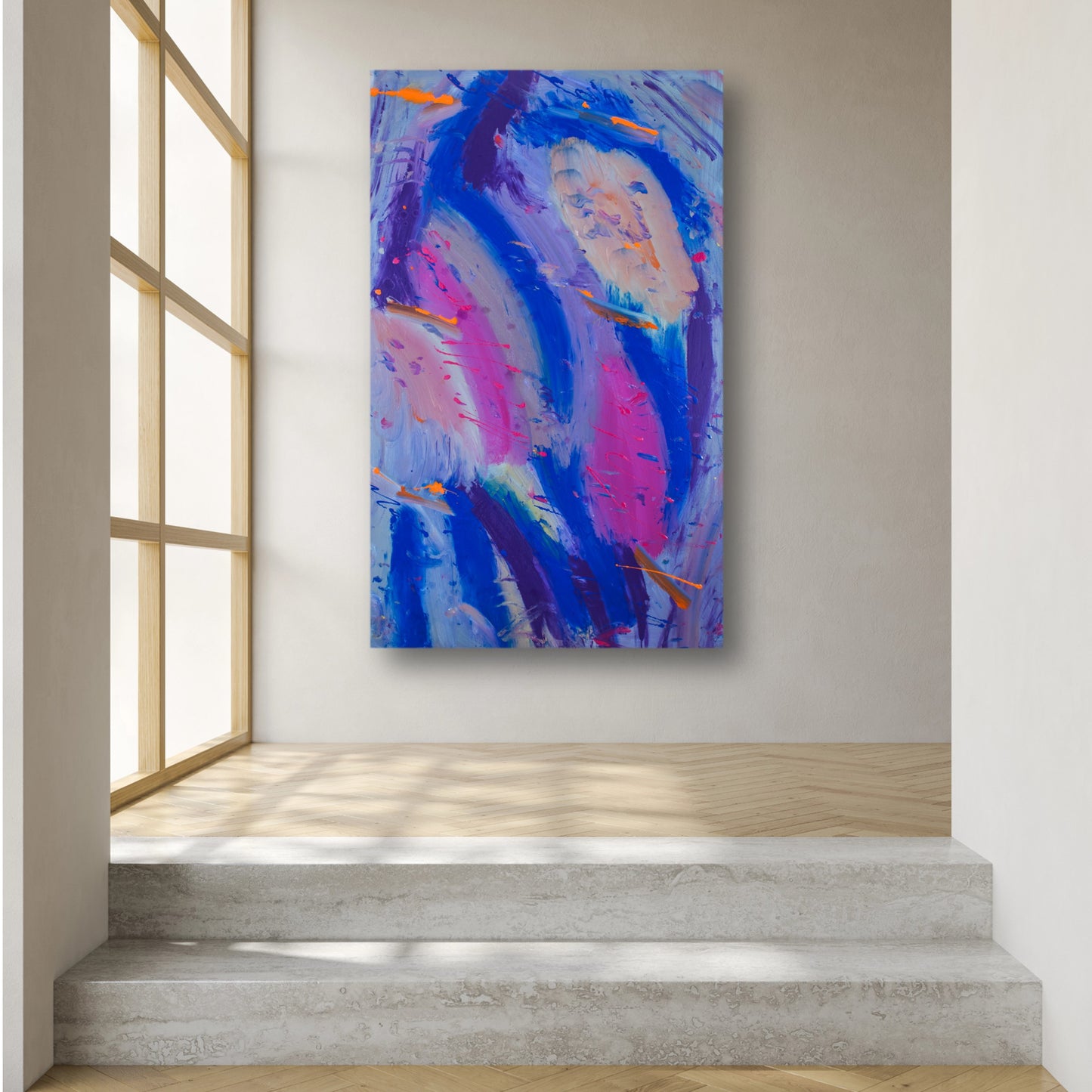 Unwary Washout - Original Abstract Painting in Austin Texas 30" x 48"