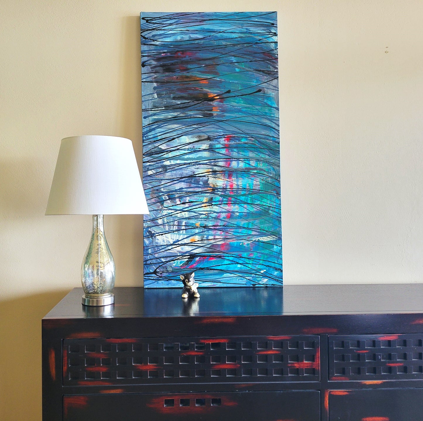 Upended Symphony - Original Abstract Painting in Austin 24" x 48"