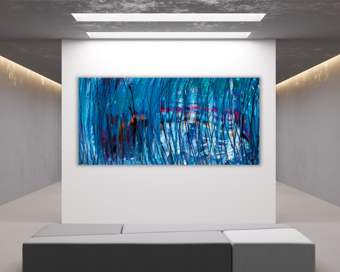 Upended Symphony - Original Abstract Painting in Austin 24" x 48"