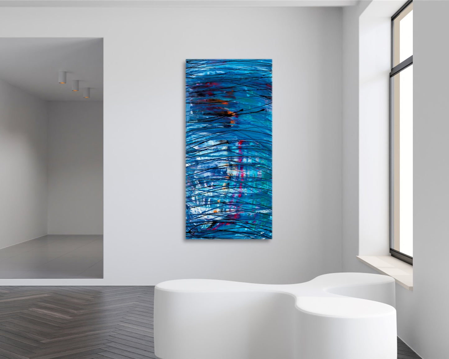 Upended Symphony - Original Abstract Painting in Austin 24" x 48"