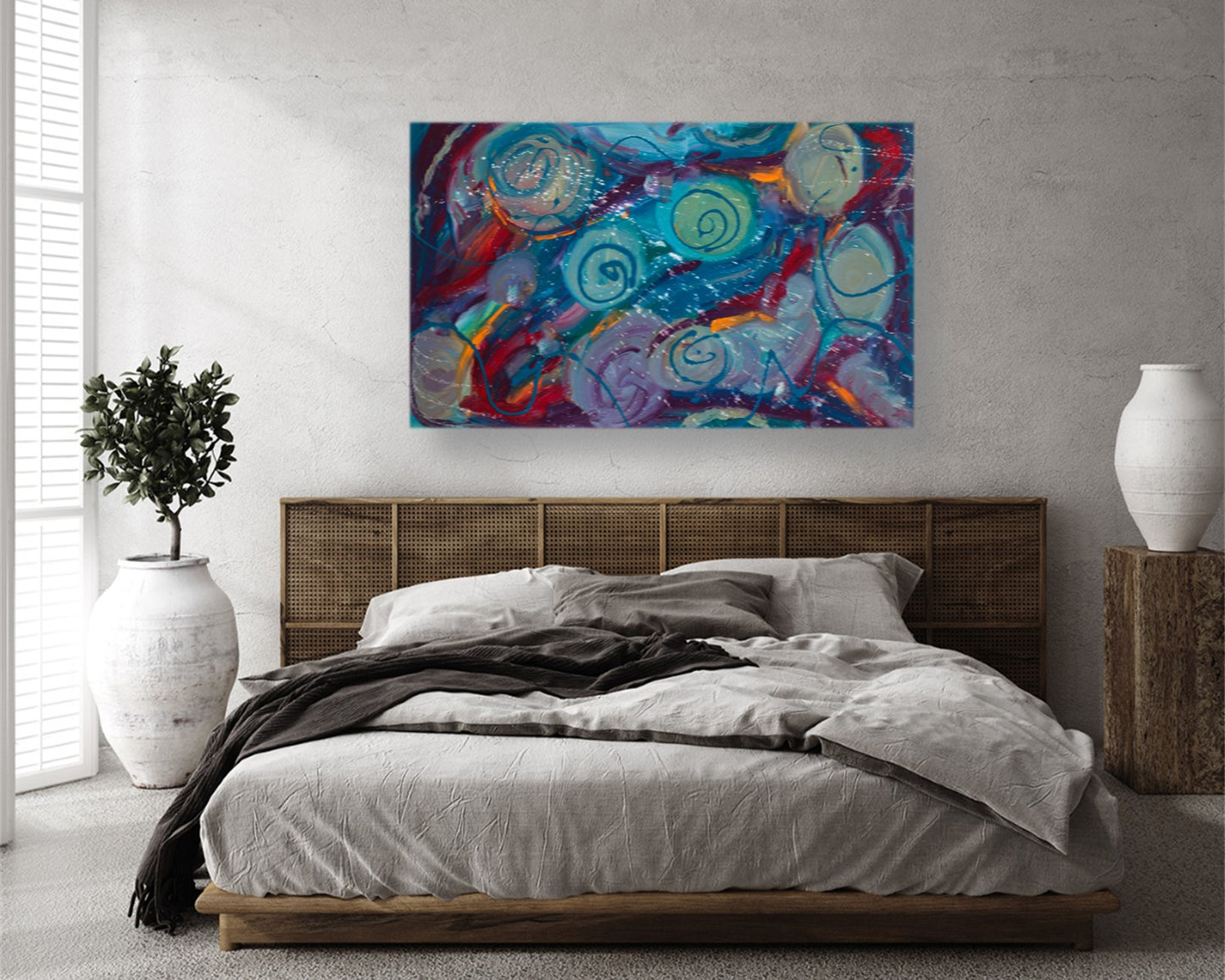 Whirlpool Wonder - Original Abstract Painting in Austin Texas 30" x 48"