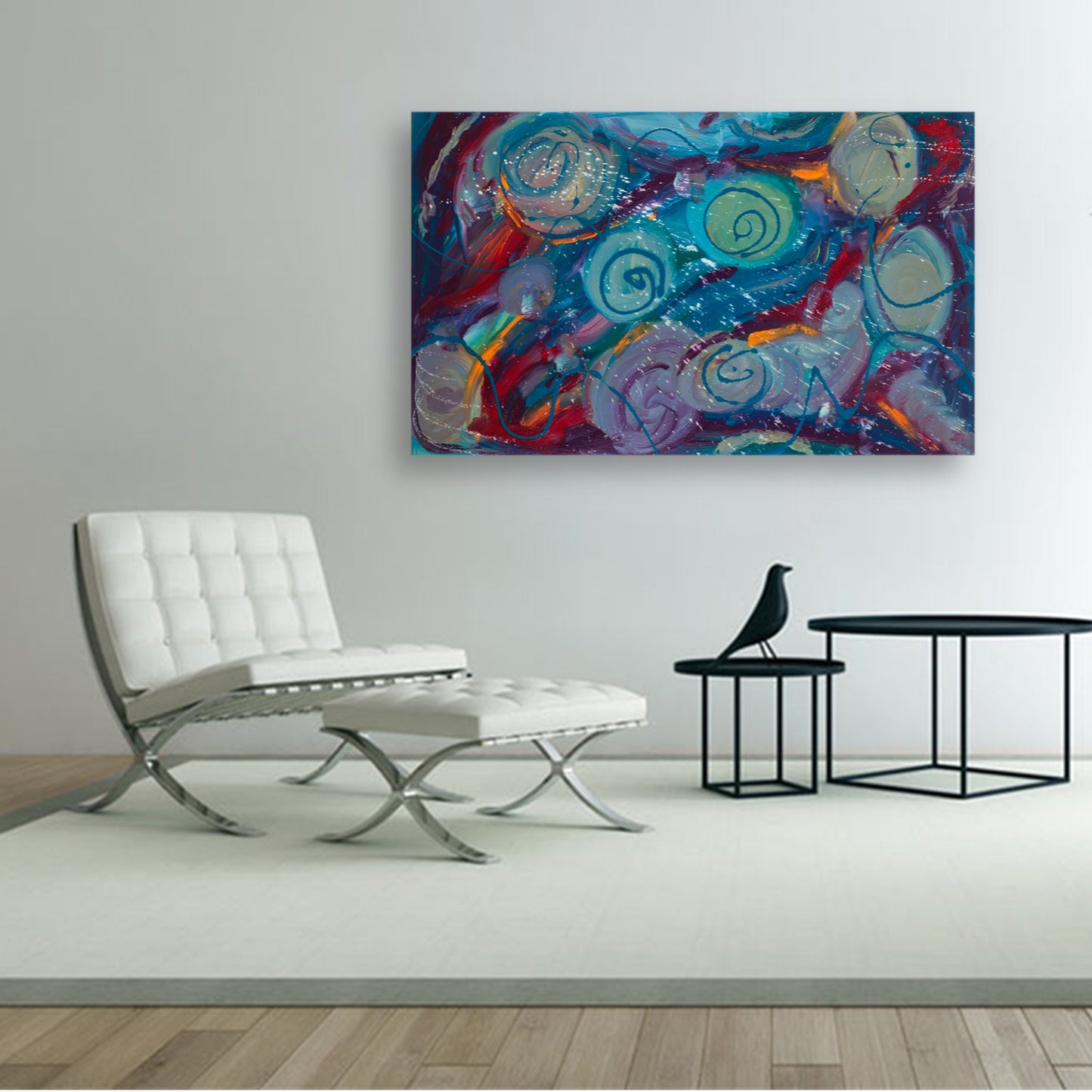 Whirlpool Wonder - Original Abstract Painting in Austin Texas 30" x 48"