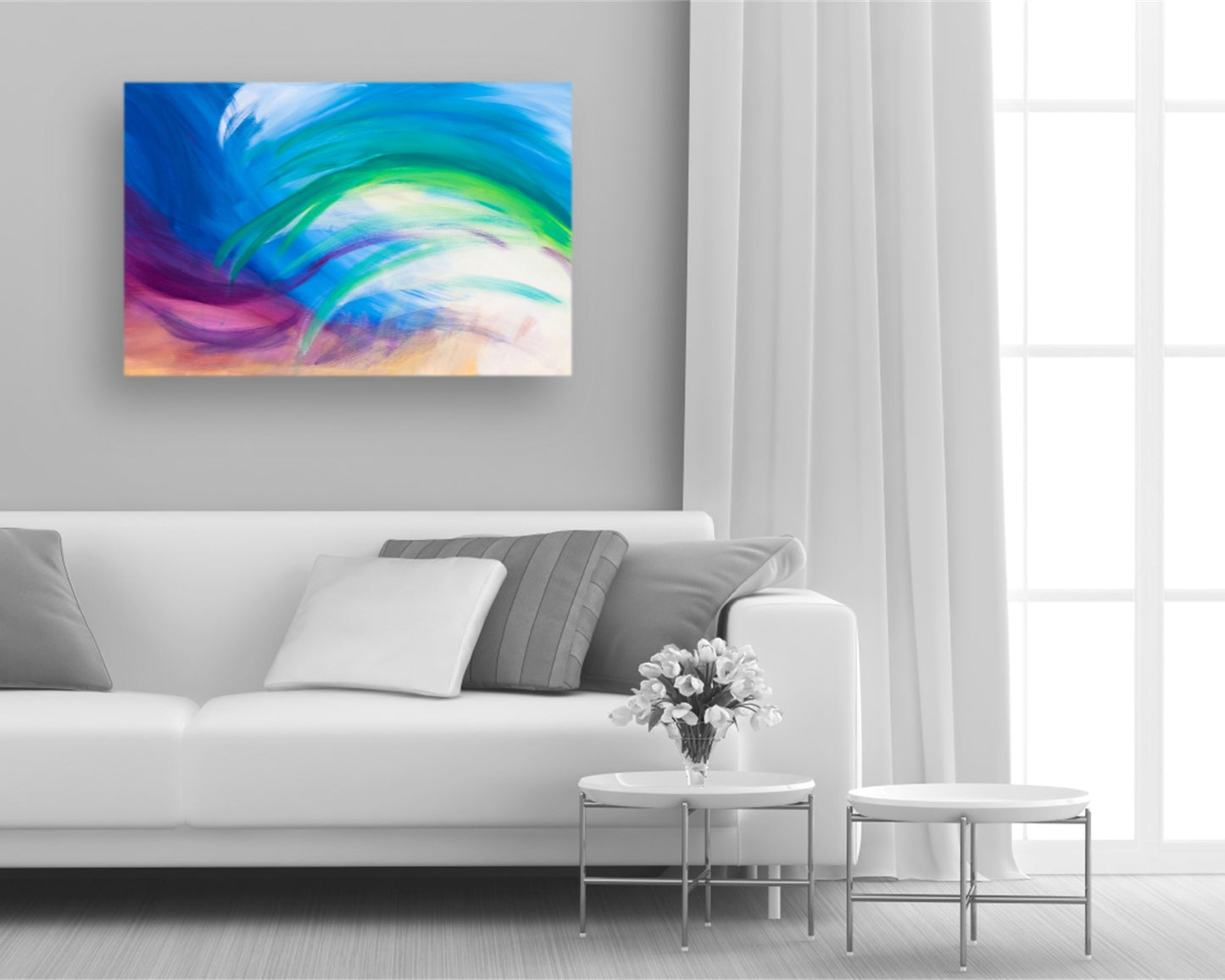 Whispered Wilderness - Original Abstract Painting in Austin Texas 24" x 36"