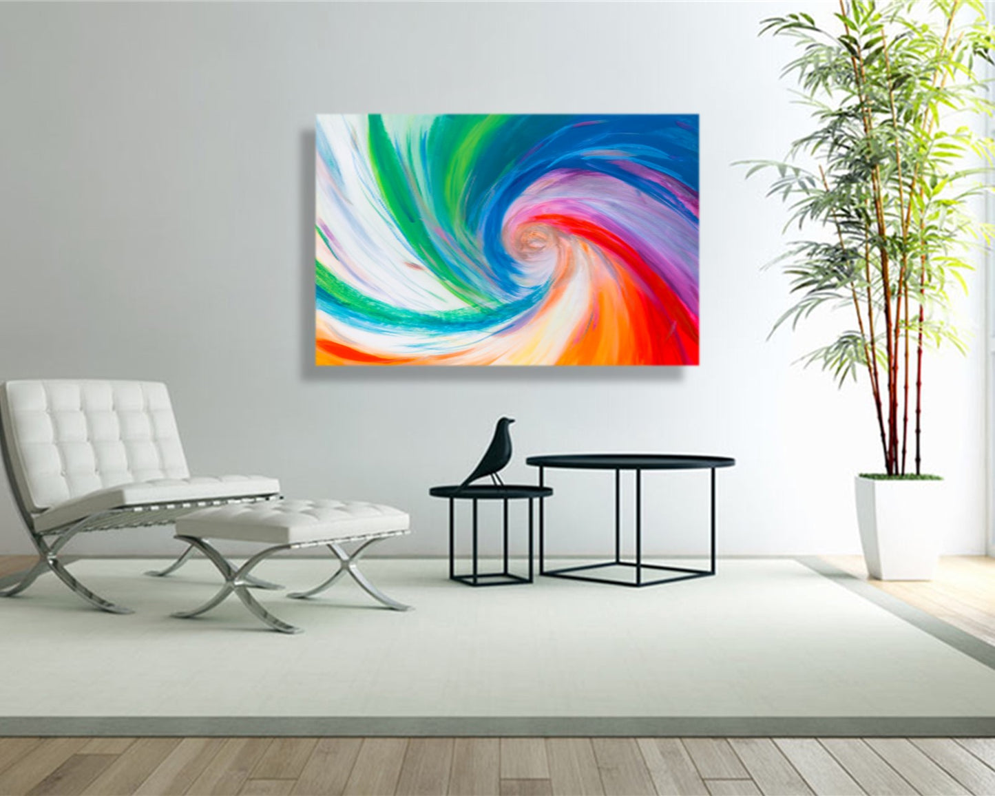 Whispered Windmill - Original Abstract Painting in Austin Texas 24" x 36"