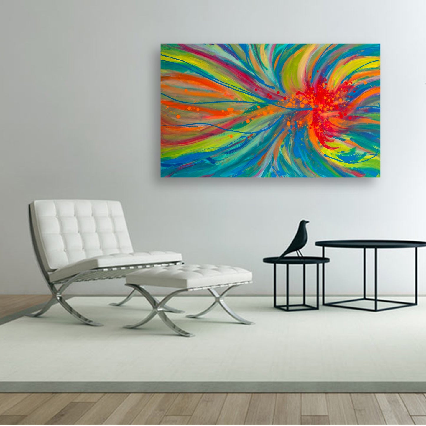 Bohemian Hairdo  - Original Abstract Painting in Austin Texas 30" x 48"