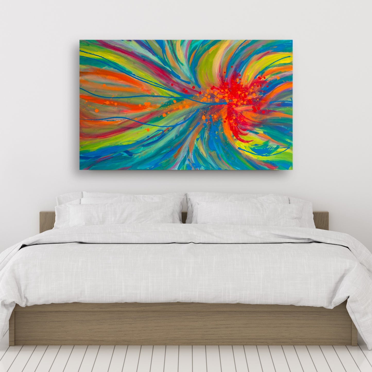 Bohemian Hairdo  - Original Abstract Painting in Austin Texas 30" x 48"