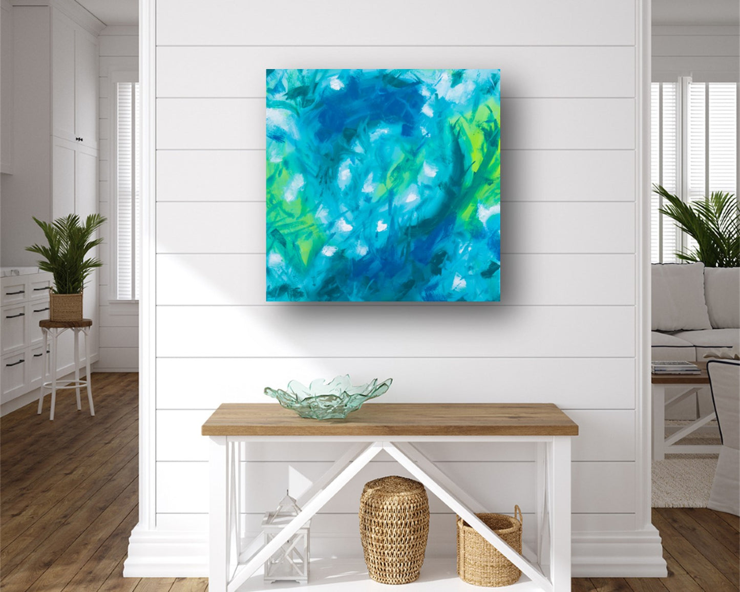 Foolish Flourish - Original Abstract Painting in Austin Texas 24" x 24"