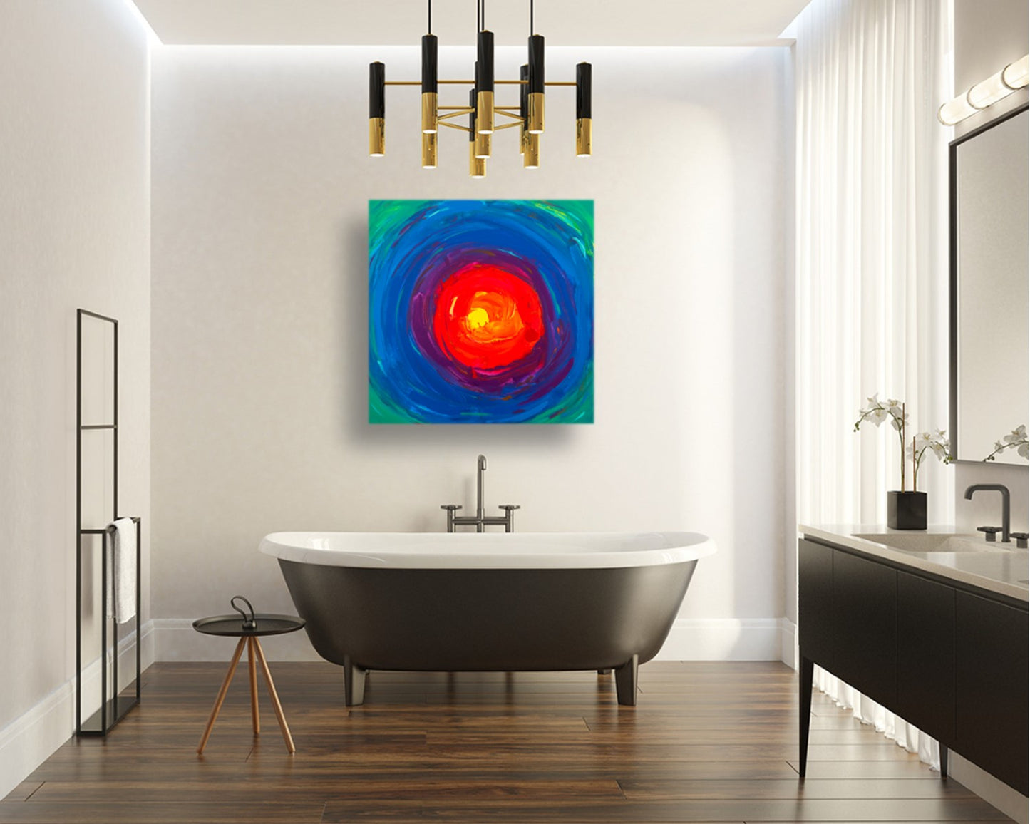 Gold Hearted - Original Abstract Painting in Austin Texas 24" x 24"