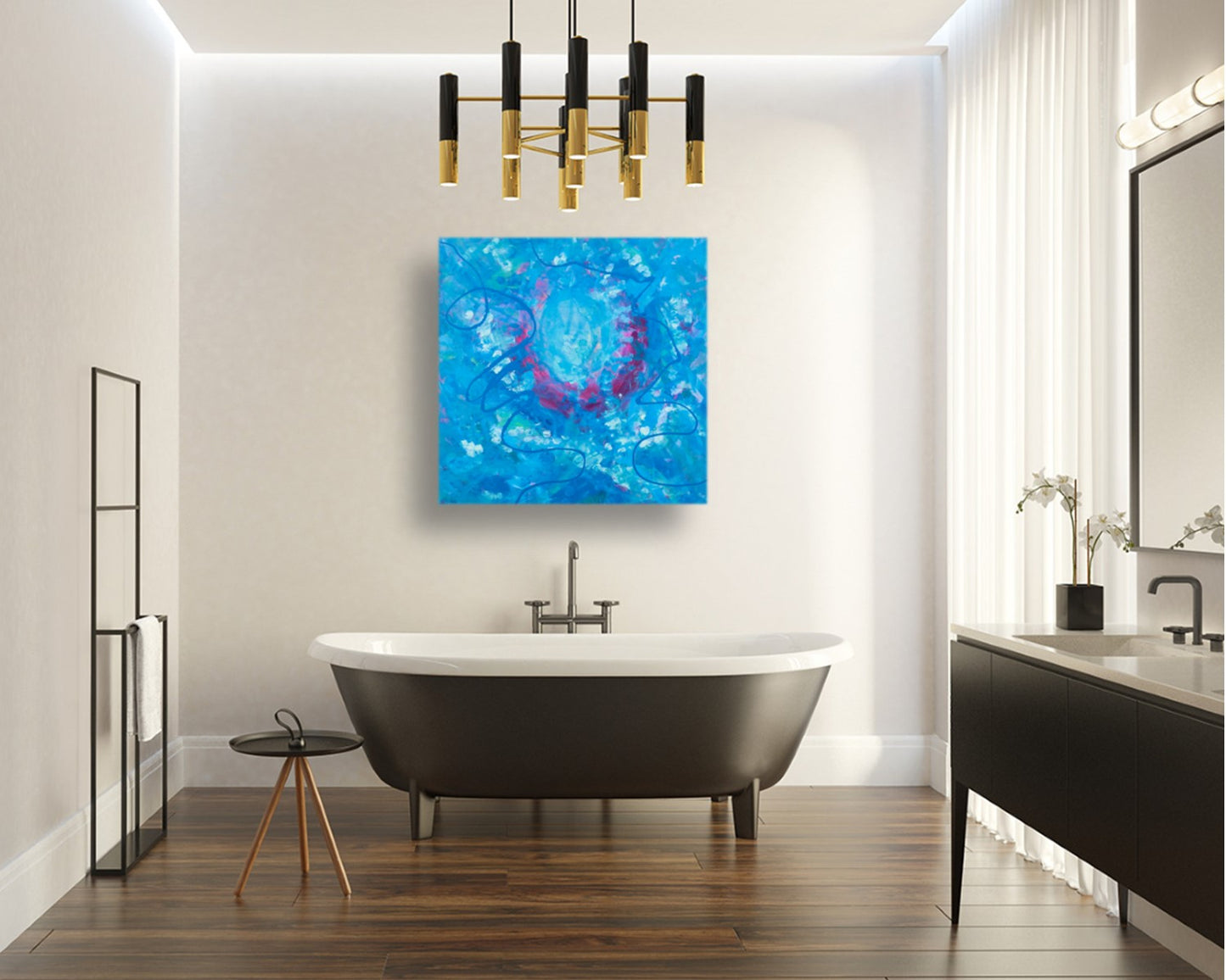 Receding Resistance - Original Abstract Painting in Austin Texas 24" x 24"