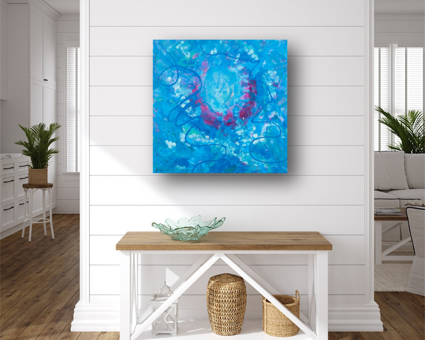Receding Resistance - Original Abstract Painting in Austin Texas 24" x 24"