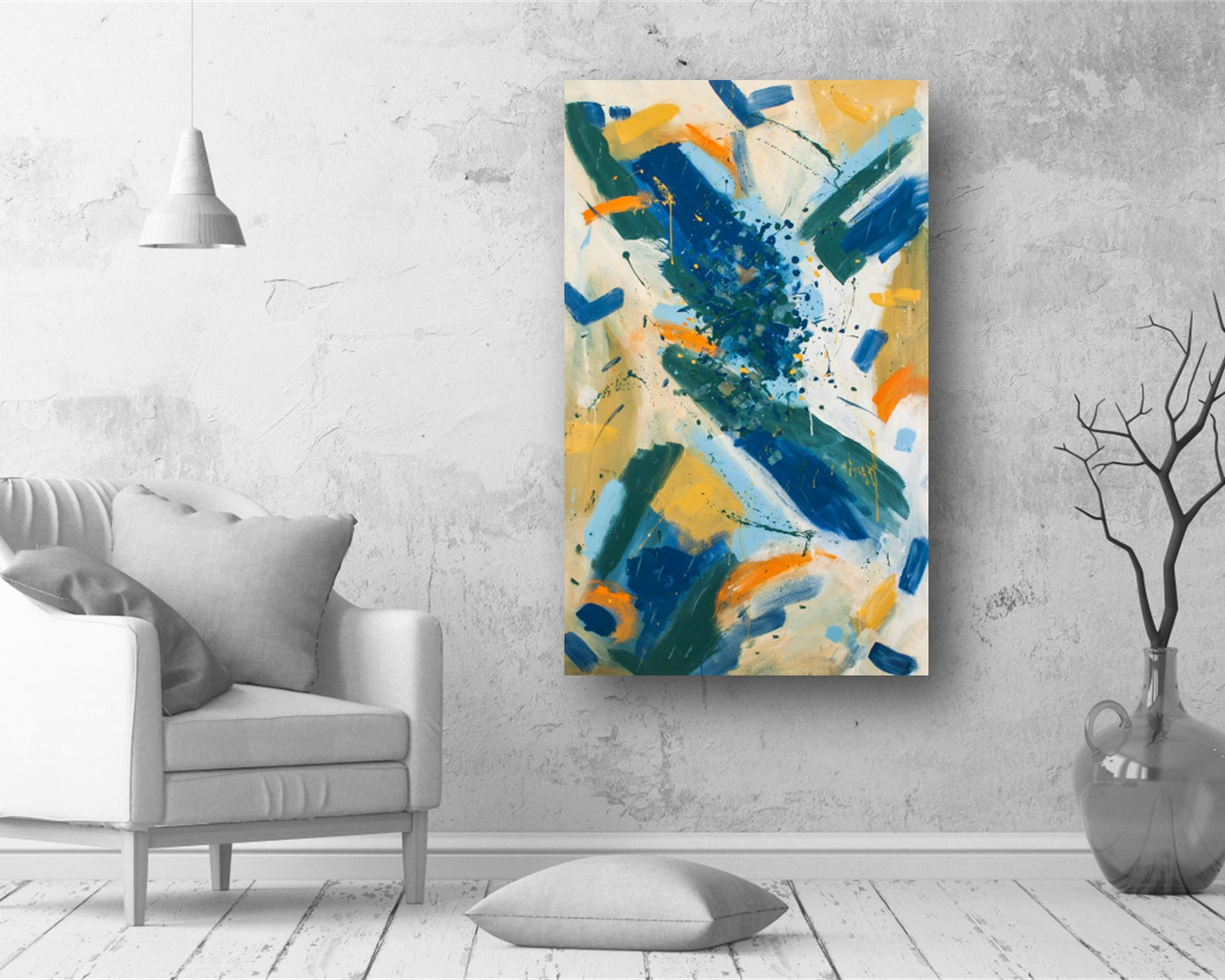 Remarkable Rigmarole - Original Abstract Painting in Austin Texas 30" x 48"