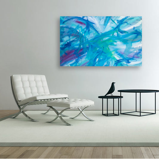 Spontaneous Splendor  - Original Abstract Painting in Austin Texas 30" x 48"