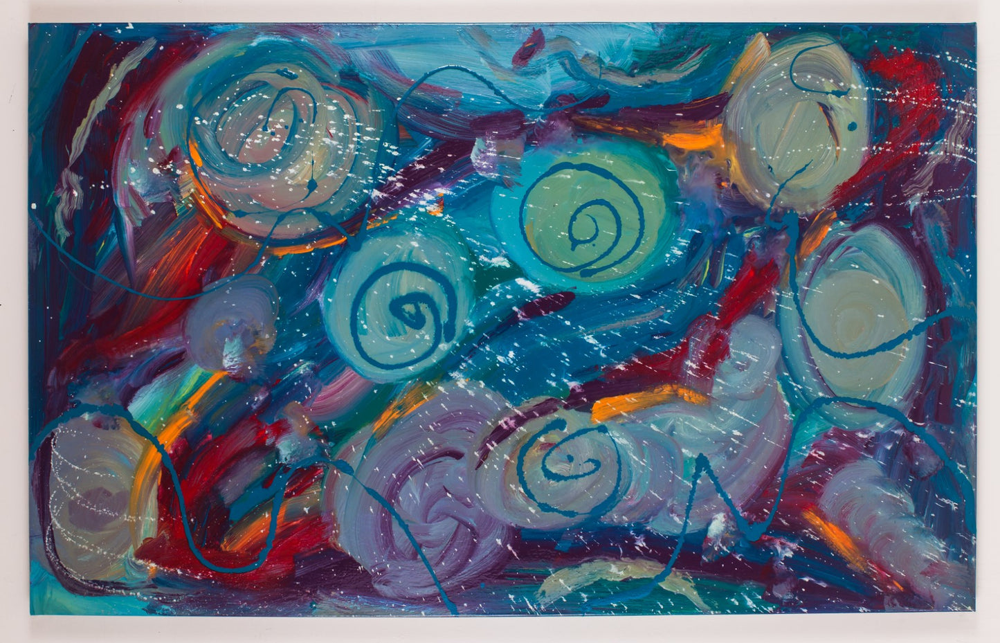 Whirlpool Wonder - Original Abstract Painting in Austin Texas 30" x 48"