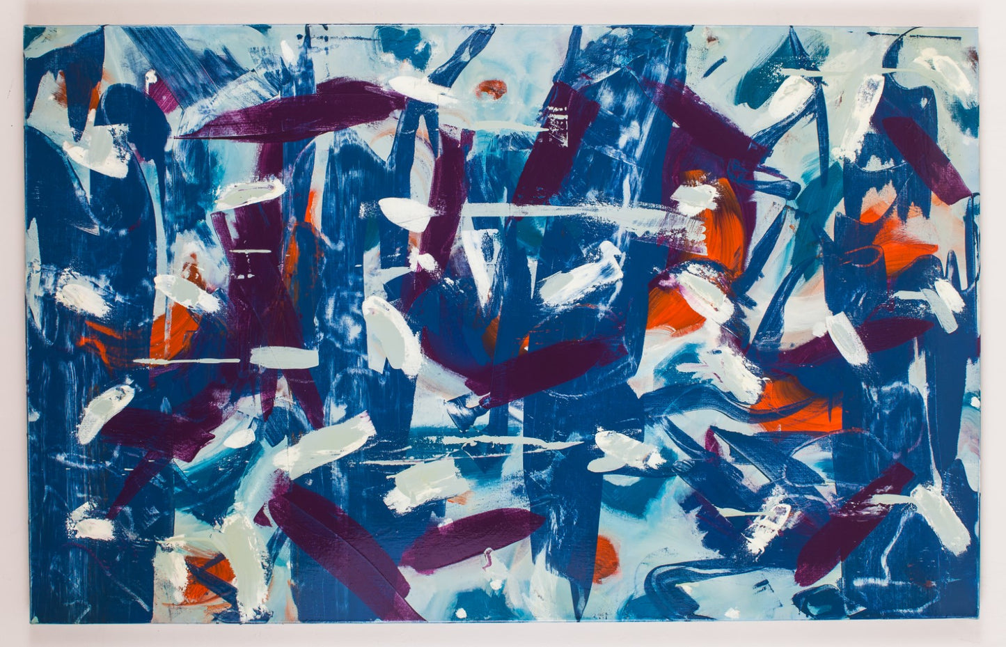 Unimpeachably Cumbersome - Original Abstract Painting in Austin Texas 30" x 48"