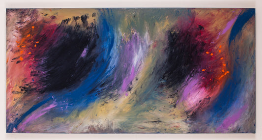Martial Spirit - Original Abstract Painting in Austin Texas 24" x 48"