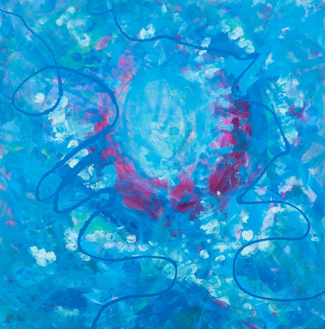 Receding Resistance - Original Abstract Painting in Austin Texas 24" x 24"