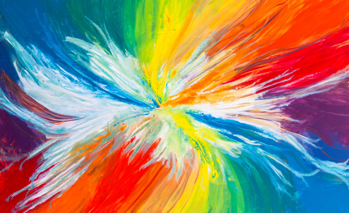 Tie-Dyed Guise - Original Abstract Painting in Austin Texas 30" x 48"