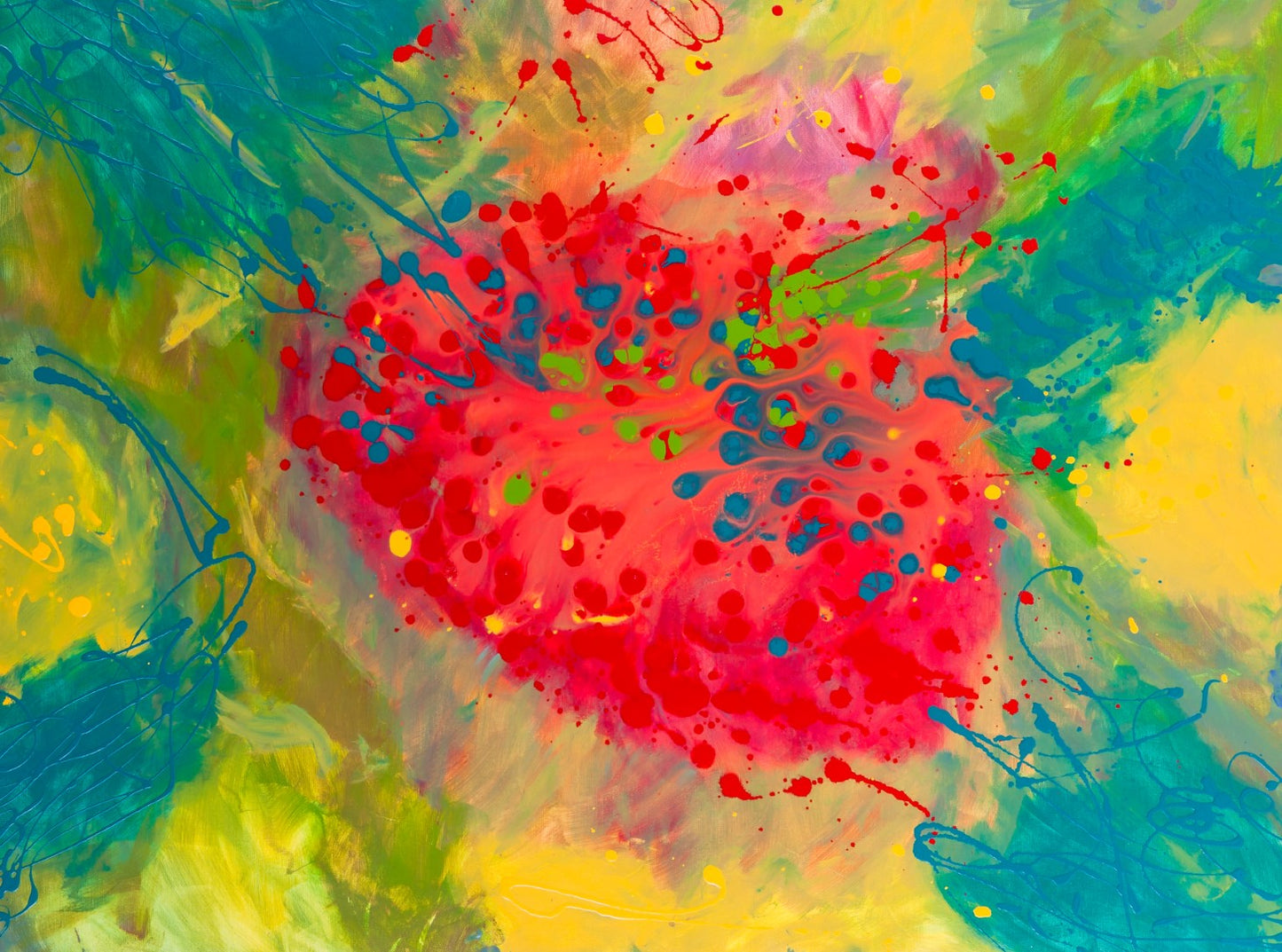 Homeless Heart - Original Abstract Painting in Austin Texas 30" x 40"