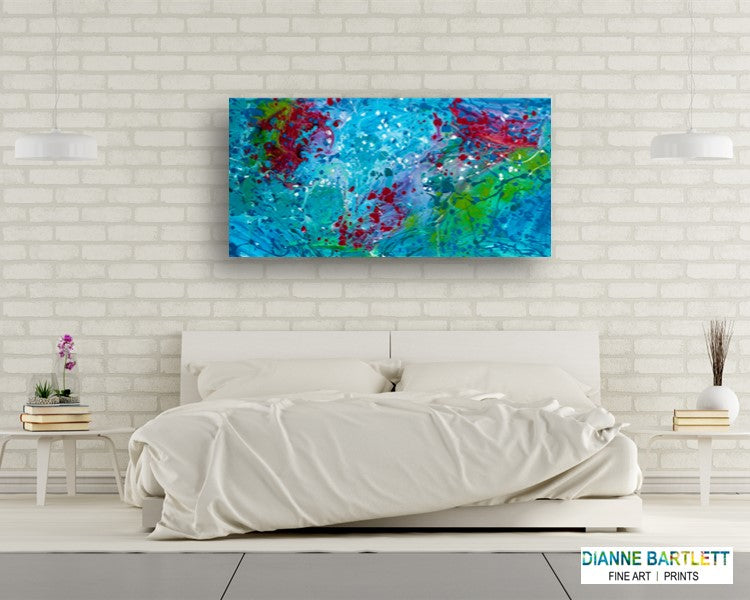 Fitting Fancy - Original Abstract Painting in Austin Texas 24" x 48"