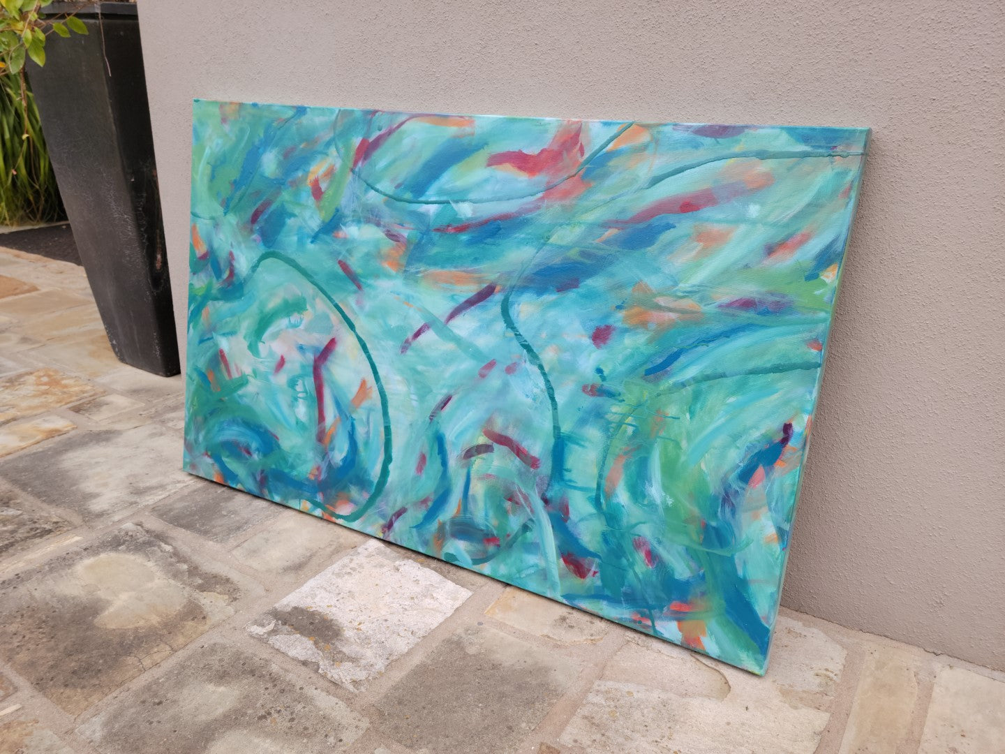 Firsthand Fervor  - Original Abstract Painting in Austin Texas 30" x 48"