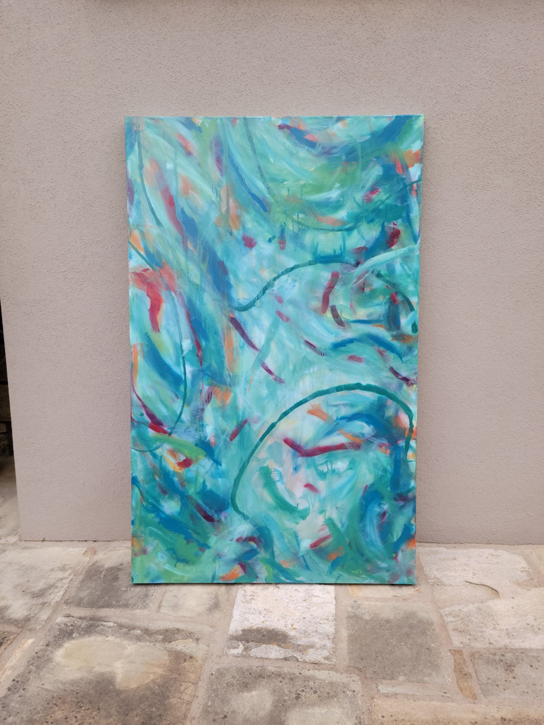 Firsthand Fervor  - Original Abstract Painting in Austin Texas 30" x 48"