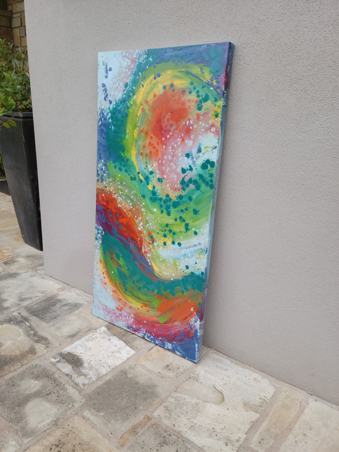 Fantastic Voyage - Original Abstract Painting in Austin Texas 24" x 48"